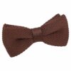 Chocolate Brown Knit Knitted Pre-Tied Bow Tie