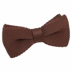 Chocolate Brown Knit Knitted Pre-Tied Bow Tie Chocolate Brown Knit Knitted Pre-Tied Bow Tie