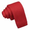 Crimson Red Knitted Tie for Boys