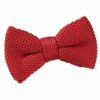 Crimson Red Knitted Pre-Tied Bow Tie for Boys