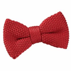 Crimson Red Knitted Pre-Tied Bow Tie for Boys Crimson Red Knitted Pre-Tied Bow Tie for Boys