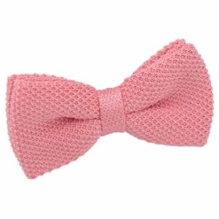 Flamingo Pink Knit Knitted Pre-Tied Bow Tie Flamingo Pink Knit Knitted Pre-Tied Bow Tie