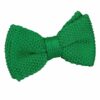 Forest Green Knitted Pre-Tied Bow Tie for Boys