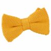 Marigold Yellow Knitted Pre-Tied Bow Tie for Boys