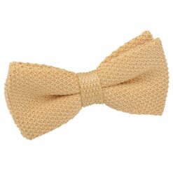 Lemon Yellow Knit Knitted Pre-Tied Bow Tie