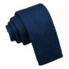 Navy Blue Knitted Tie for Boys