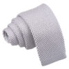 Silver Knitted Tie for Boys
