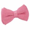 Strawberry Pink Knitted Pre-Tied Bow Tie for Boys