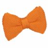 Tangerine Knitted Pre-Tied Bow Tie for Boys