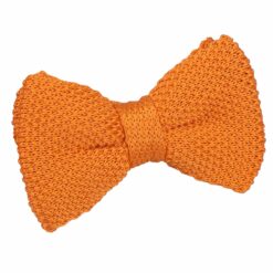 Tangerine Knitted Pre-Tied Bow Tie for Boys