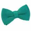 Teal Knitted Pre-Tied Bow Tie for Boys