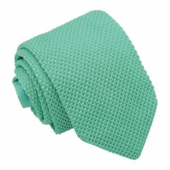 DQT Knit Knitted Plain Marigold Yellow Casual Men's Slim Tie Handkerchief Set 