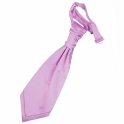 Lilac Plain Satin Pre-Tied Wedding Cravat for Boys