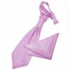 Lilac Plain Satin Wedding Cravat and Pocket Square Set for Boys