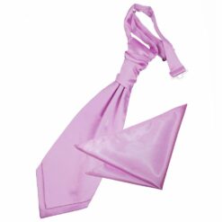 Lilac Plain Satin Wedding Cravat and Pocket Square Set for Boys Lilac Plain Satin Wedding Cravat and Pocket Square Set for Boys