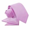 Lilac Plain Satin Tie and Pocket Square Set for Boys