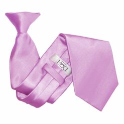 Lilac Plain Satin Clip On Tie Lilac Plain Satin Clip On Tie