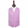 Lilac Plain Satin Wedding Waistcoat
