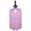 Lilac Plain Satin Wedding Waistcoat and Bow Tie Set