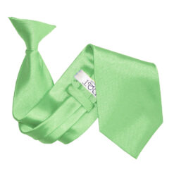Lime Green Plain Satin Clip On Tie Lime Green Plain Satin Clip On Tie