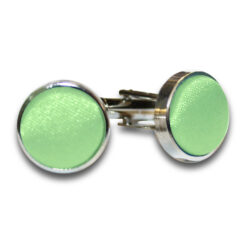 Lime Green Plain Satin Cufflinks Lime Green Plain Satin Cufflinks