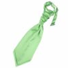 Lime Green Plain Satin Pre-Tied Wedding Cravat for Boys