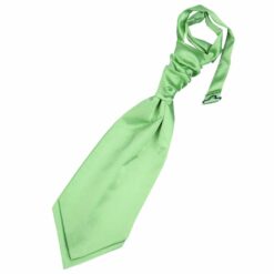 Lime Green Plain Satin Pre-Tied Wedding Cravat for Boys Lime Green Plain Satin Pre-Tied Wedding Cravat for Boys