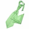 Lime Green Plain Satin Wedding Cravat and Pocket Square Set for Boys