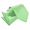 Lime Green Plain Satin Tie and Pocket Square Set