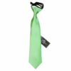 Lime Green Plain Satin Elasticated Tie For Boys