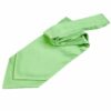 Lime Green Plain Satin Self-Tie Wedding Cravat
