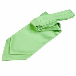Lime Green Plain Satin Self-Tie Wedding Cravat Lime Green Plain Satin Self-Tie Wedding Cravat