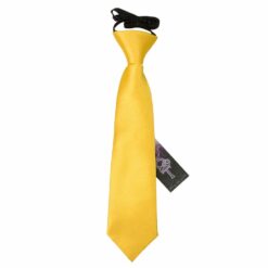 Marigold Plain Satin Elasticated Tie For Boys Marigold Plain Satin Elasticated Tie For Boys