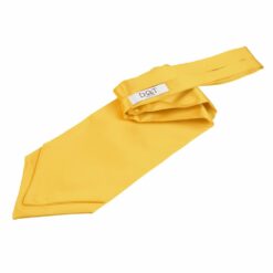 Marigold Plain Satin Self-Tie Wedding Cravat Marigold Plain Satin Self-Tie Wedding Cravat