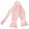 Baby Pink Plain Satin Self-Tie Bow Tie
