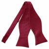 Burgundy Plain Satin Self-Tie Bow Tie