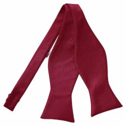 Burgundy Plain Satin Self-Tie Bow Tie Burgundy Plain Satin Self-Tie Bow Tie