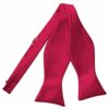 Crimson Red Plain Satin Self-Tie Bow Tie