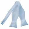 Dusty Blue Plain Satin Self-Tie Bow Tie