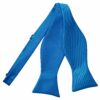 Electric Blue Plain Satin Self-Tie Bow Tie