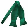 Emerald Green Plain Satin Self-Tie Bow Tie