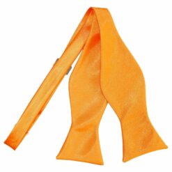 Fluorescent Orange Plain Satin Self-Tie Bow Tie