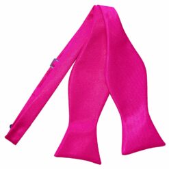 Hot Pink Plain Satin Self-Tie Bow Tie Hot Pink Plain Satin Self-Tie Bow Tie