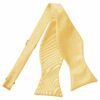 Pale Yellow Plain Satin Self-Tie Bow Tie