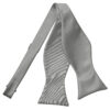 Platinum Plain Satin Self-Tie Bow Tie