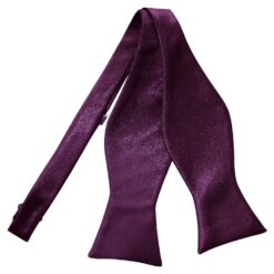 Plum Plain Satin Self-Tie Bow Tie Plum Plain Satin Self-Tie Bow Tie