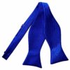 Royal Blue Plain Satin Self-Tie Bow Tie