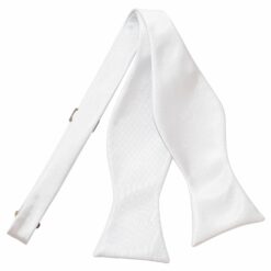 White Plain Satin Self-Tie Bow Tie White Plain Satin Self-Tie Bow Tie