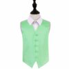 Mint Green Plain Satin Wedding Waistcoat for Boys