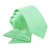 Mint Green Plain Satin Tie and Pocket Square Set for Boys